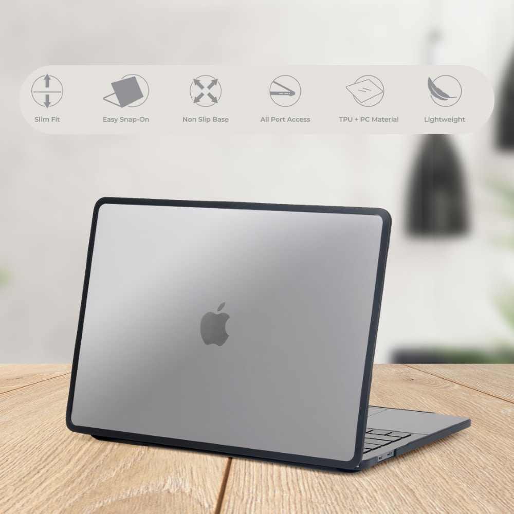 BLUPEBBLE FROST SNAPSHELL FOR MACBOOK PRO 13.3 INCH (2022) BLACK BP-MBBFS13PRO-BLK thumbnail 5