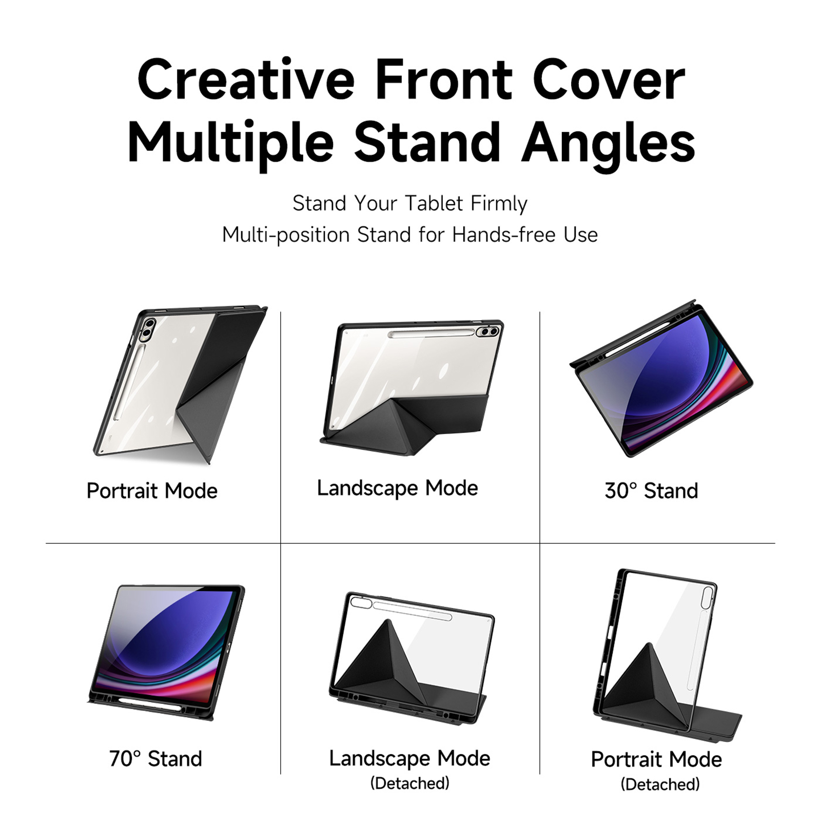 DUXDUCIS SAMSUNG TAB S9 PLUS/S9 FE PLUS MAGI SEREIS CASE BLACK MAGI0062 thumbnail 6