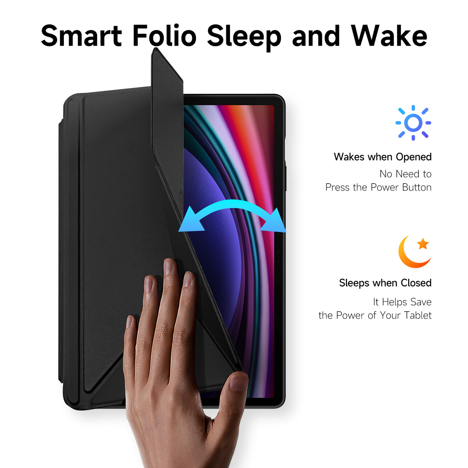 DUXDUCIS SAMSUNG TAB S9 PLUS/S9 FE PLUS MAGI SEREIS CASE BLACK MAGI0062 thumbnail 9