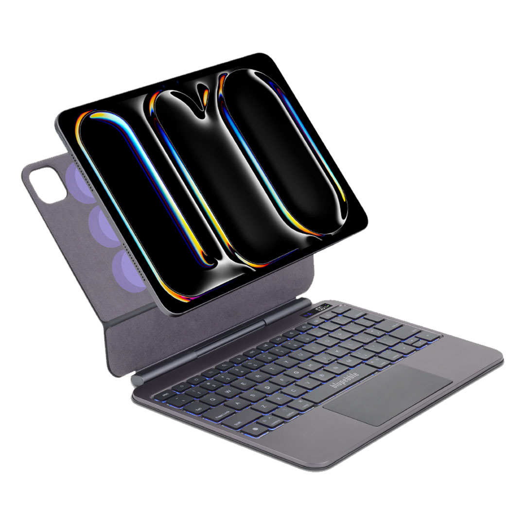 BLUPEBBLE IPAD 10.9 INCH 11 INCH 2025 MAGIC FOLIO KEYBOARD W TRACKPAD BLACK ENGARB BP-MFIPDA162025AR-BK