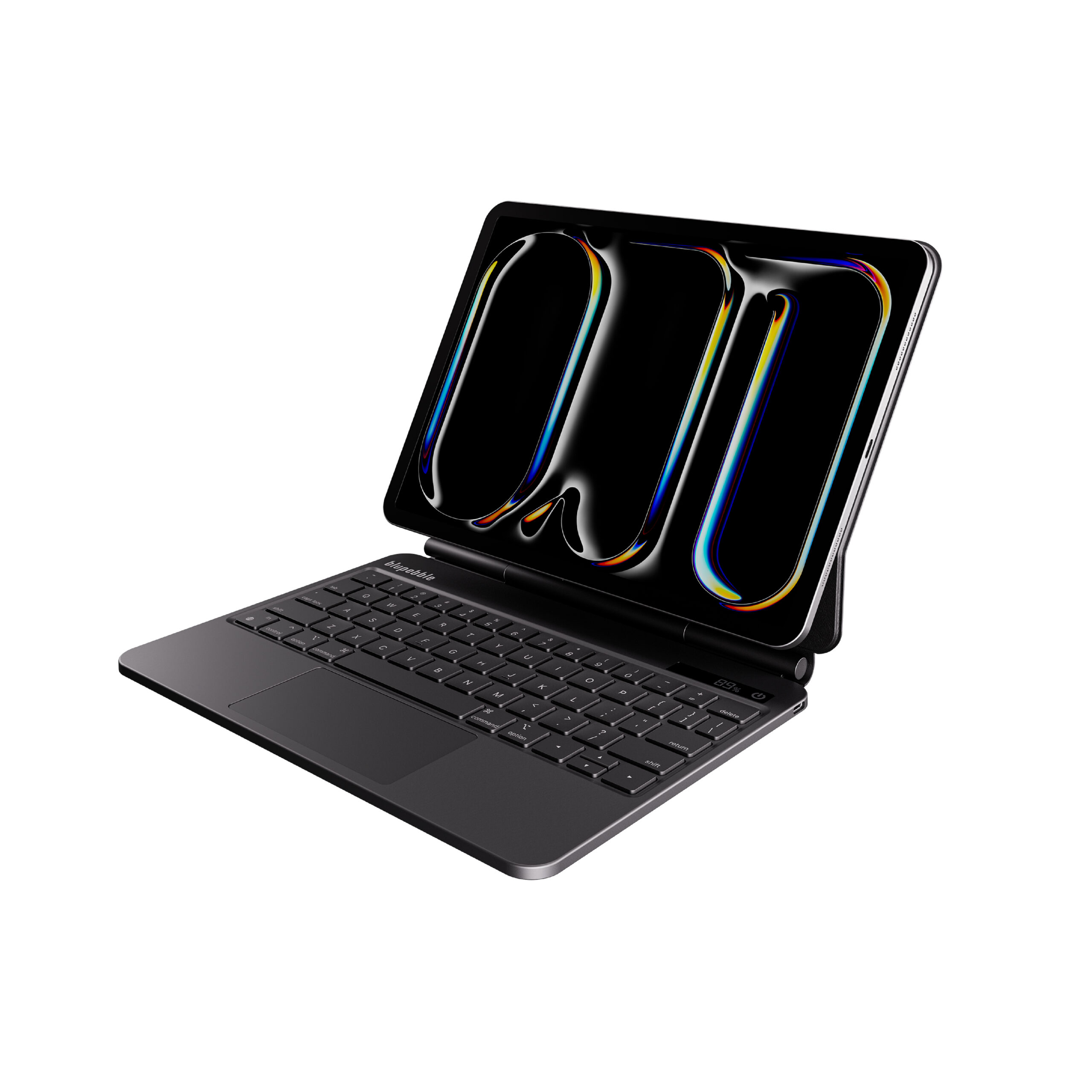 BLUPEBBLE IPAD PRO 13 INCH (2024) MAGIC FOLIO WITH TRACKPAD ENGLISH AND ARABIC KEYBOARD BLACK BP-FOLIO-MT13PRO2024-AR-EN-BK