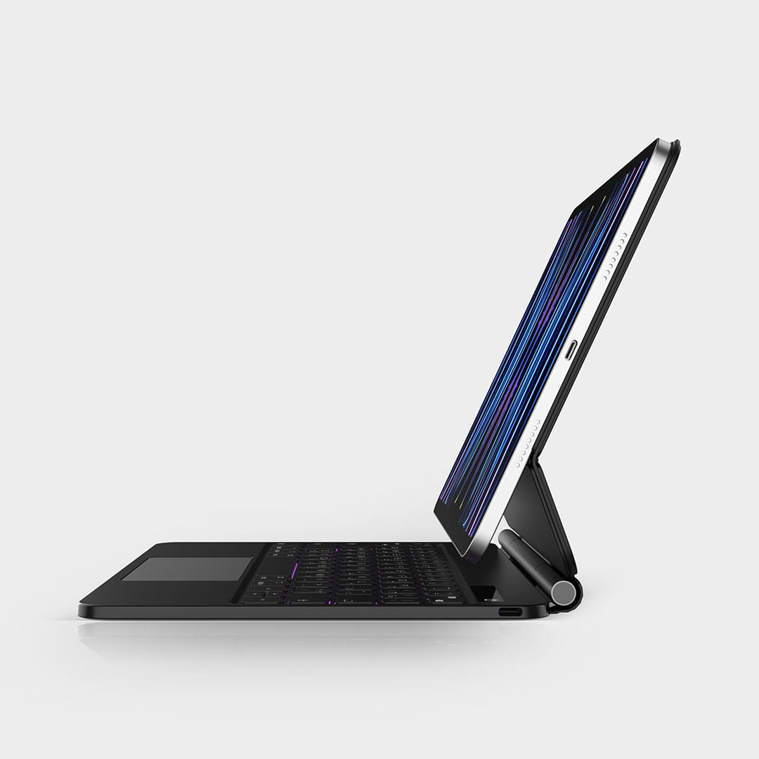 BLUPEBBLE IPAD AIR 11 INCH M2/M3  MAGIC FOLIO KEYBOARD W TRACKPAD ENG/ARB BLACK BP-MFIPAD11AIR2025AR-BK thumbnail 4