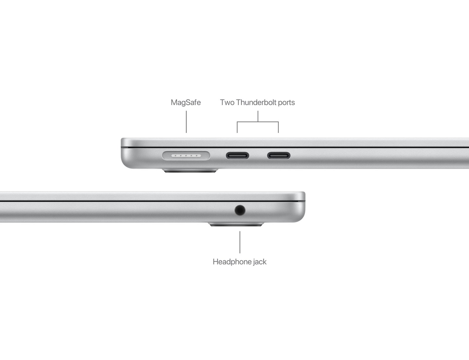Apple MacBook Air 13-Inch with M3 Chip, 8-Core CPU, 10-Core GPU, 16GB RAM, 512GB SSD in Silver - Arabic Keyboard Layout (MXCT3) thumbnail 4