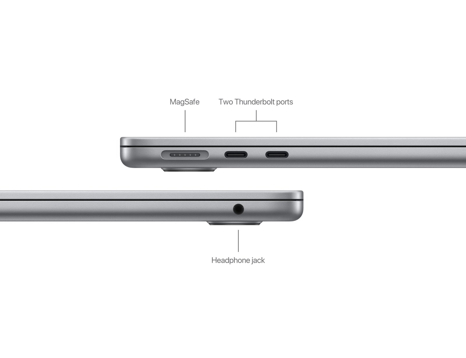 Apple MacBook Air 13-inch M3 Chip 8-Core CPU 10-Core GPU 8GB 512GB Space Gray Arabic MRXW3 thumbnail 4