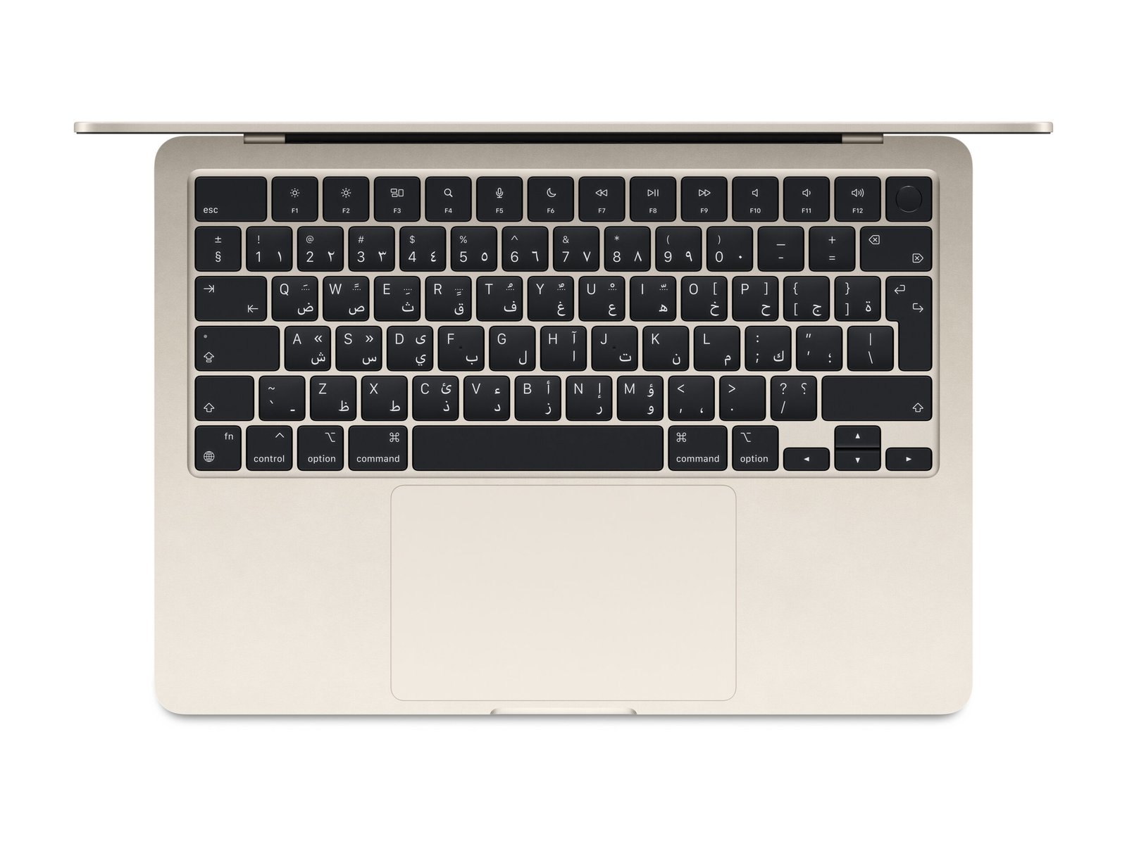 APPLE MACBOOK AIR 13 INCH M3 CHIP 8 CORE CPU 8 CORE GPU 8GB 256GB STARLIGHT ARABIC MRXT3 thumbnail 2