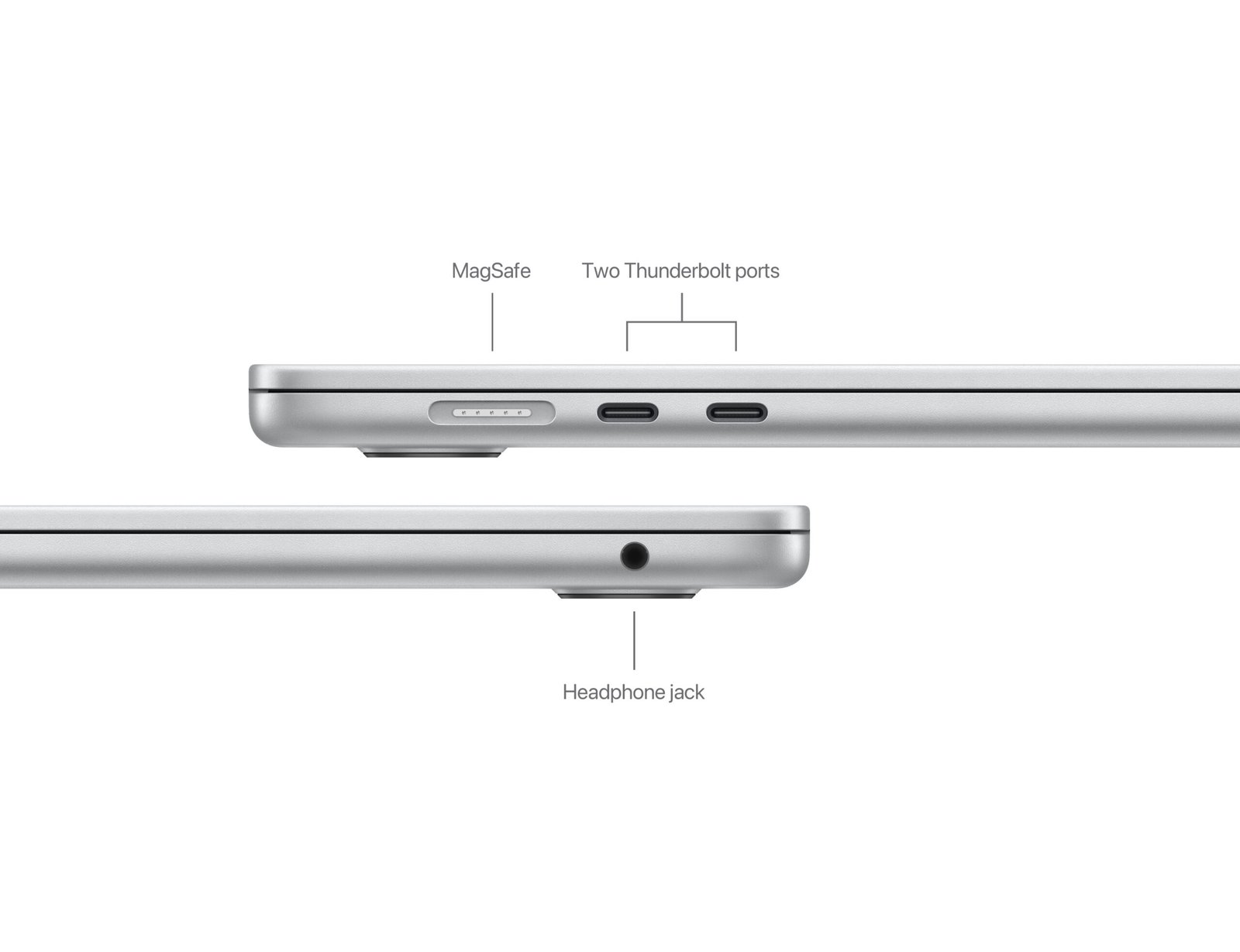 Apple MacBook Air 15-Inch M3 Chip, 8-Core CPU, 10-Core GPU, 16GB RAM, 512GB SSD - Silver, Arabic Keyboard Layout - Model MXD23 thumbnail 3