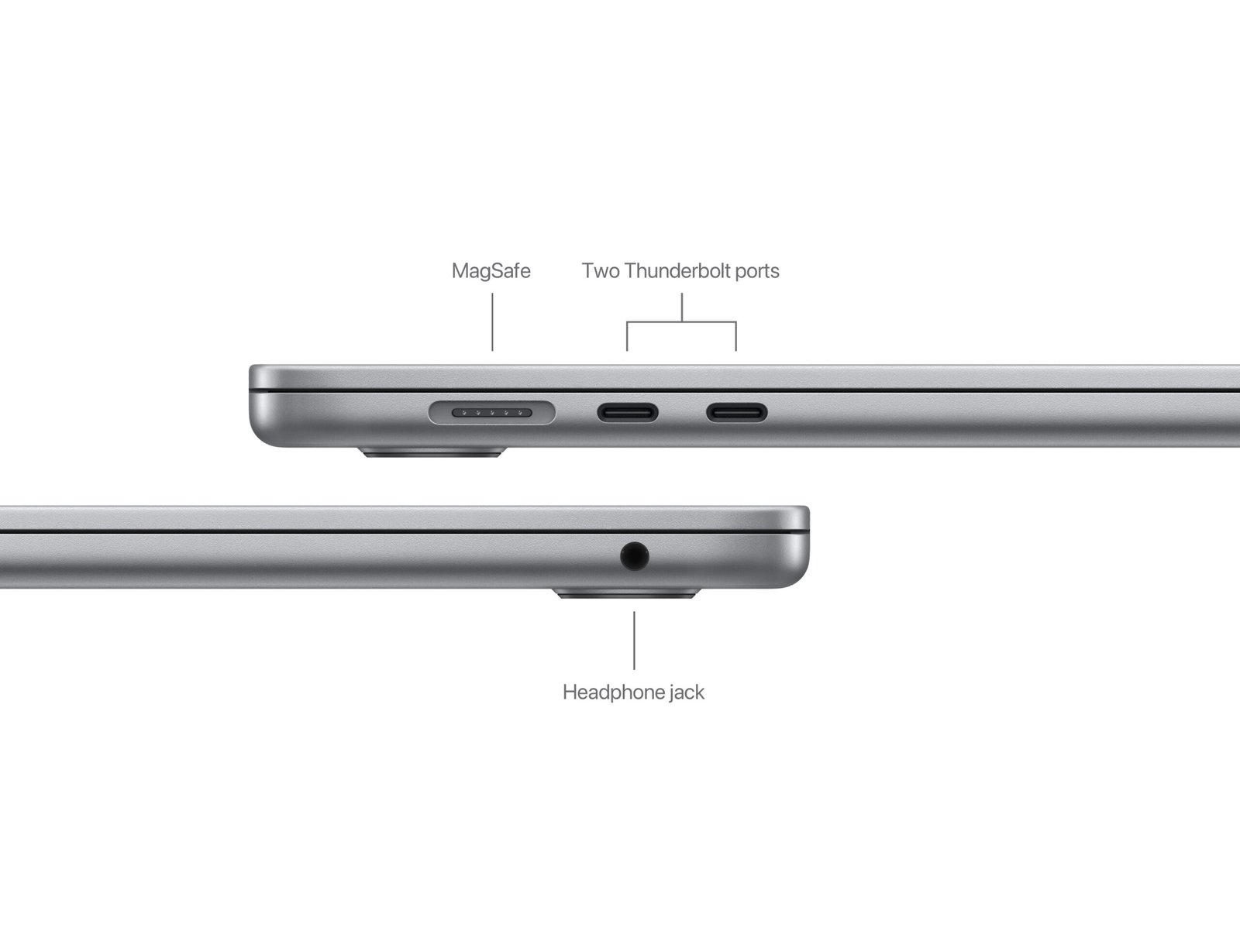 Apple MacBook Air 15-Inch M3 Chip, 8-Core CPU, 10-Core GPU, 16GB RAM, 512GB SSD - Space Gray, Arabic Keyboard Layout - Model MXD13 thumbnail 3