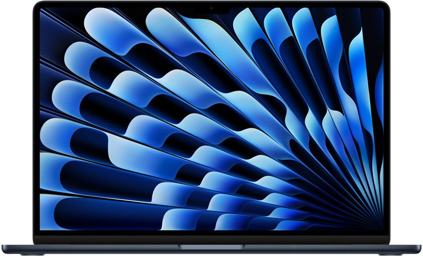 APPLE MACBOOK AIR 15 INCH M3 CHIP WITH 8 CORE CPU 10 CORE GPU 16GB 256GB SSD MIDNIGHT ARBIC MC9G4
