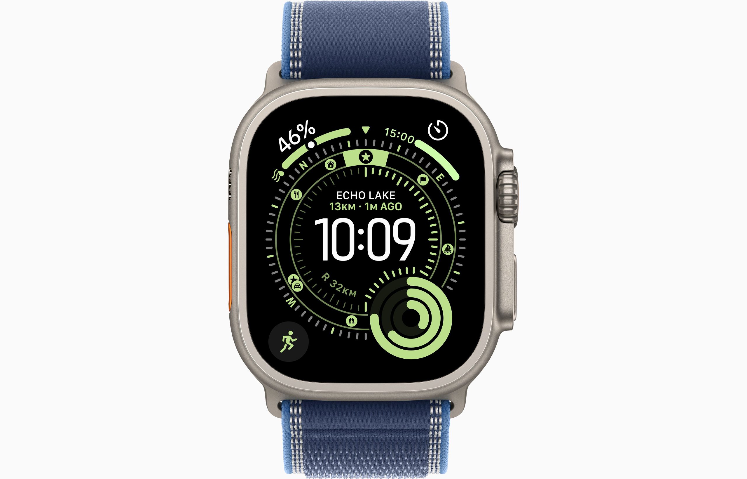 APPLE WATCH ULTRA 3 49MM GPS + CELLULAR NATURAL TITANIUM CASE WITH BLUE TRIAL LOOP BAND M/L MEWU4 thumbnail 2