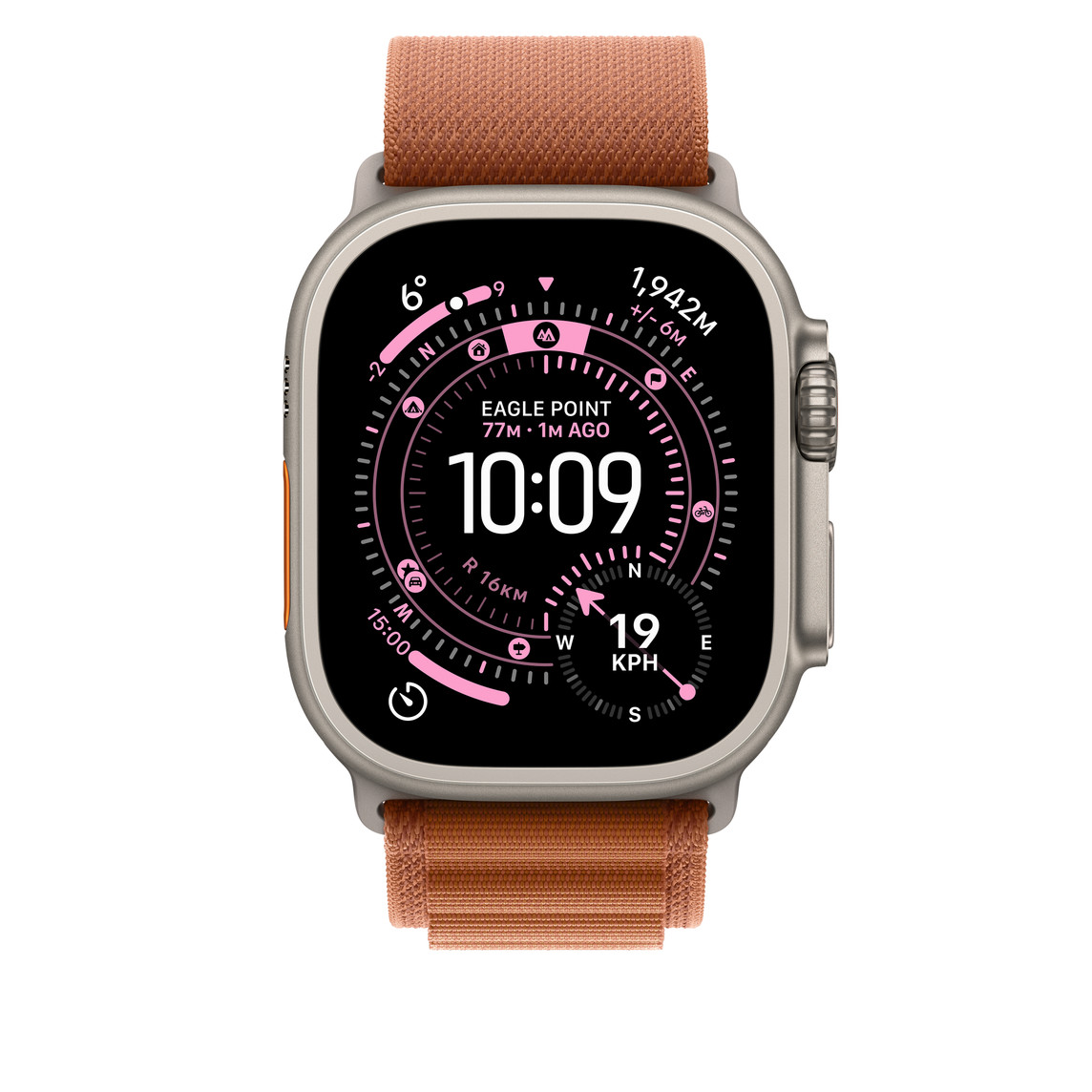 APPLE WATCH 49MM TERRA COTTA NATURAL TITANIUM ALPINE LOOP LARGE MFTD4 thumbnail 2