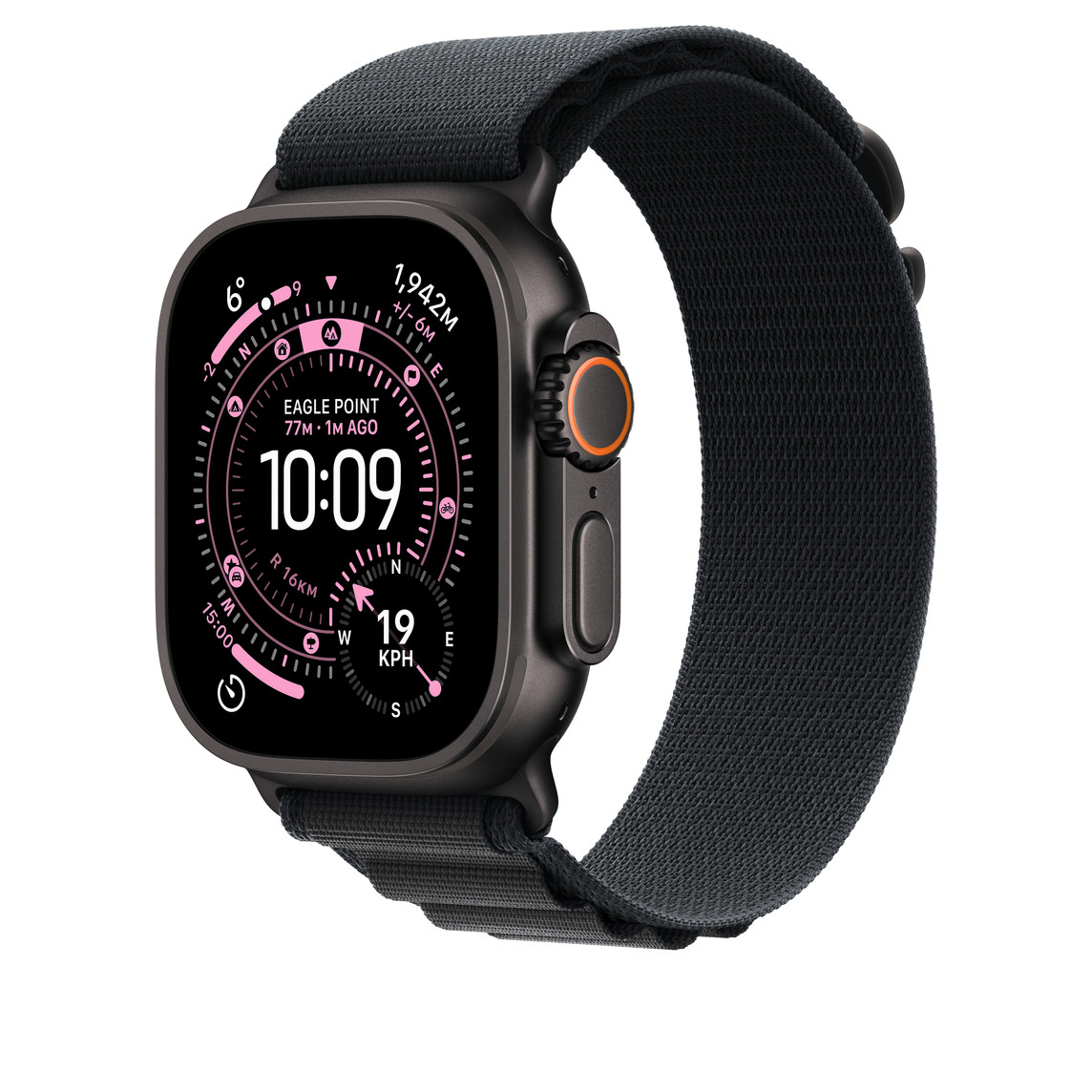 APPLE WATCH 49MM BLACK BLACK TITANIUM ALPINE LOOP LARGE MG9J4 thumbnail 3