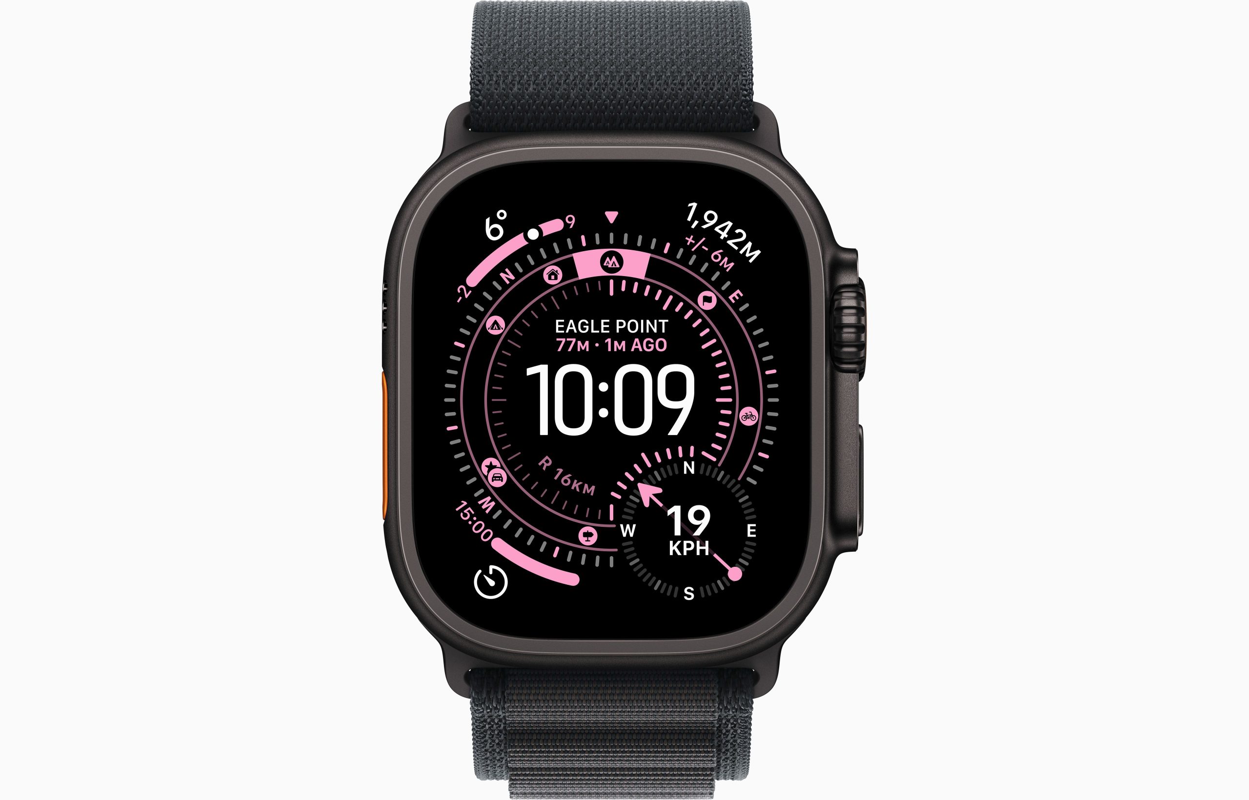 APPLE WATCH ULTRA 3 GPS + CELLULAR 2025 BLACK TITANIUM CASE WITH BALCK ALPINE LOOP BAND MEDIUM MF0V4 thumbnail 2