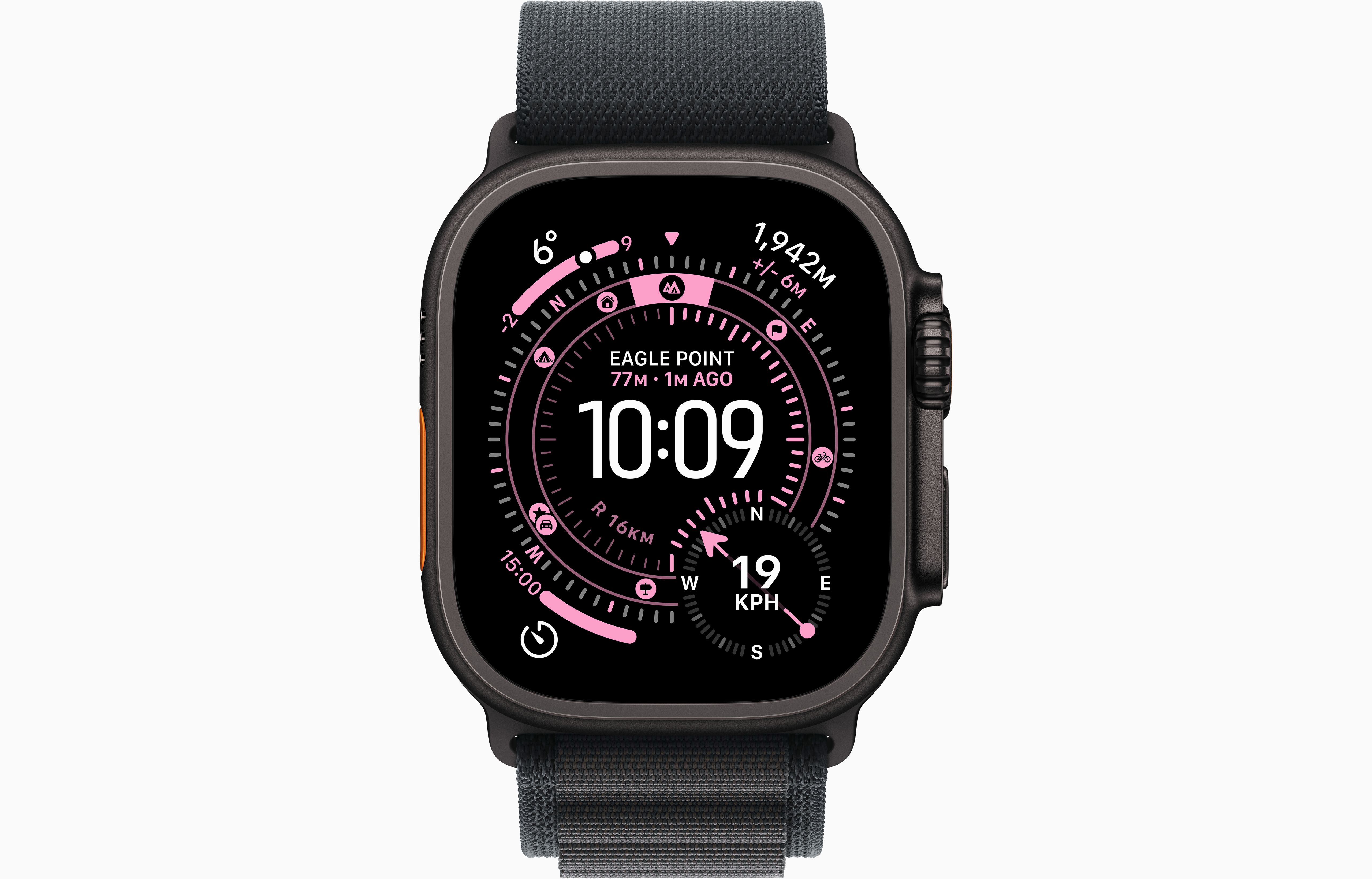 APPLE WATCH ULTRA 3 GPS + CELLULAR 49MM BLACK TITANIUM CASE WITH BLACK ALPHINE LOOP BAND SMALL MF0Q4 thumbnail 2