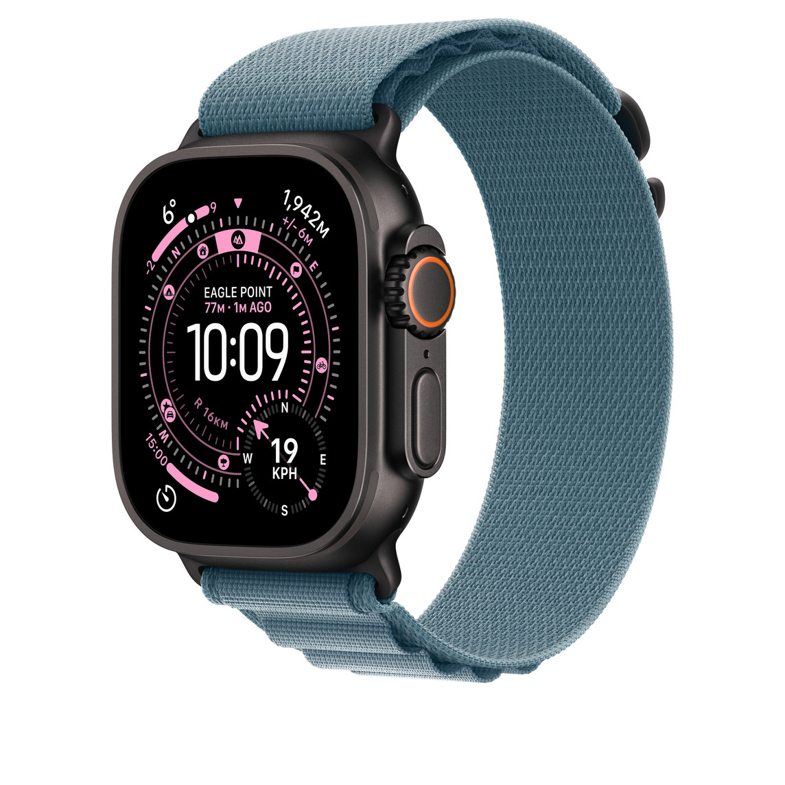 APPLE WATCH 49MM LIGHT BLUE BLACK TITANIUM ALPINE LOOP L-MG9M4ZM/A thumbnail 2