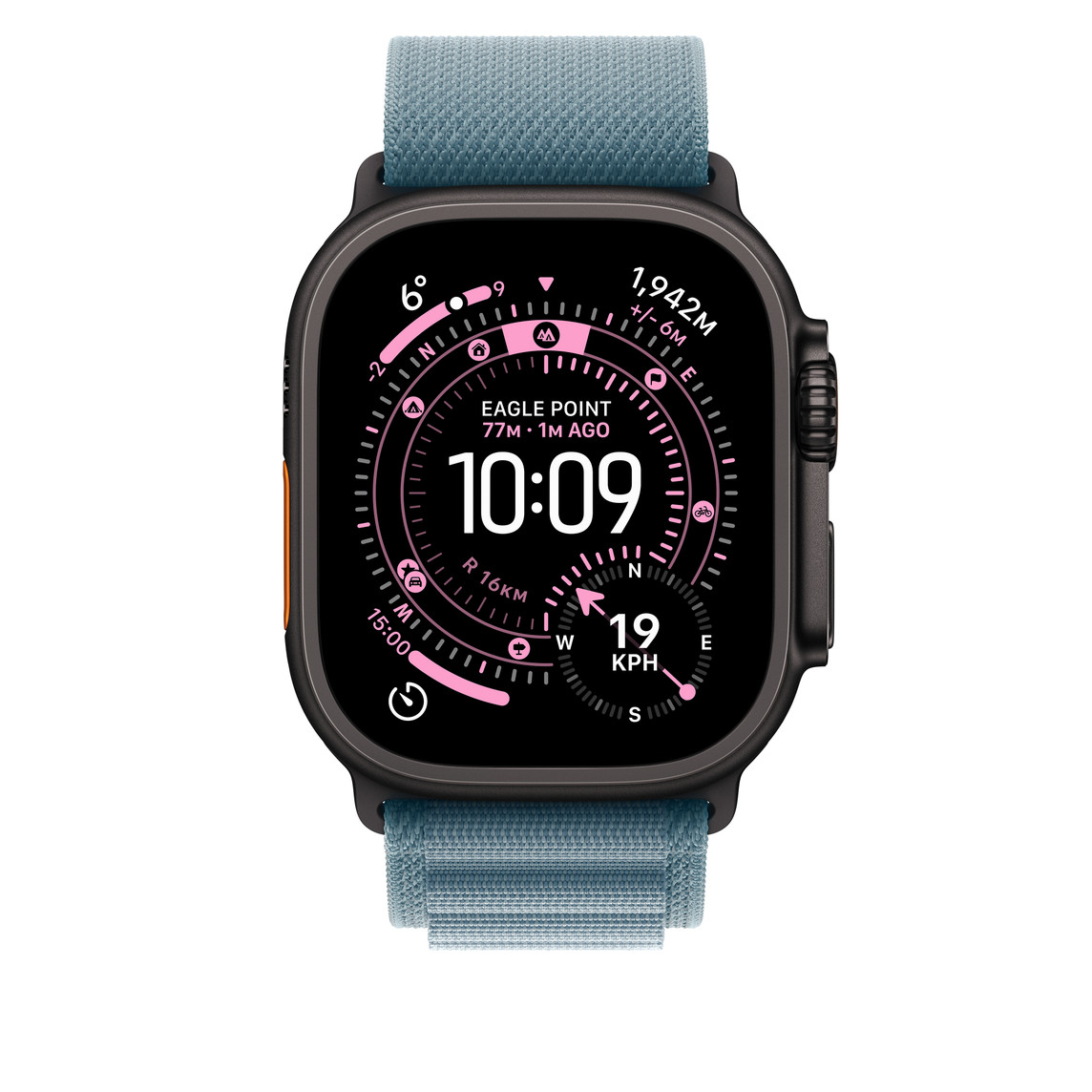 APPLE WATCH 49MM LIGHT BLUE BLACK TITANIUM ALPINE LOOP L-MG9M4ZM/A thumbnail 3