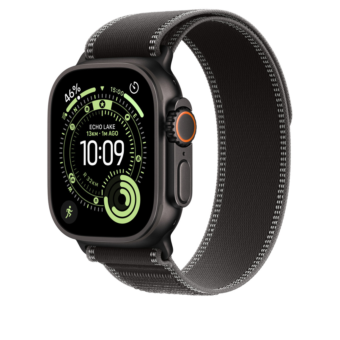 APPLE WATCH 49MM BLACK/CHARCHOAL BLACK TITANIUM TRAIL LOOP S/M-MG9T4ZM/A thumbnail 2