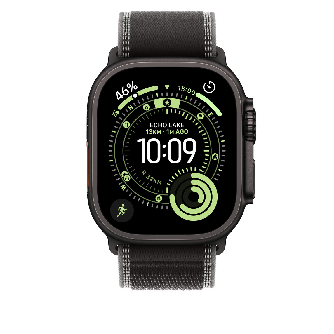 APPLE WATCH 49MM BLACK/CHARCHOAL BLACK TITANIUM TRAIL LOOP S/M-MG9T4ZM/A thumbnail 3