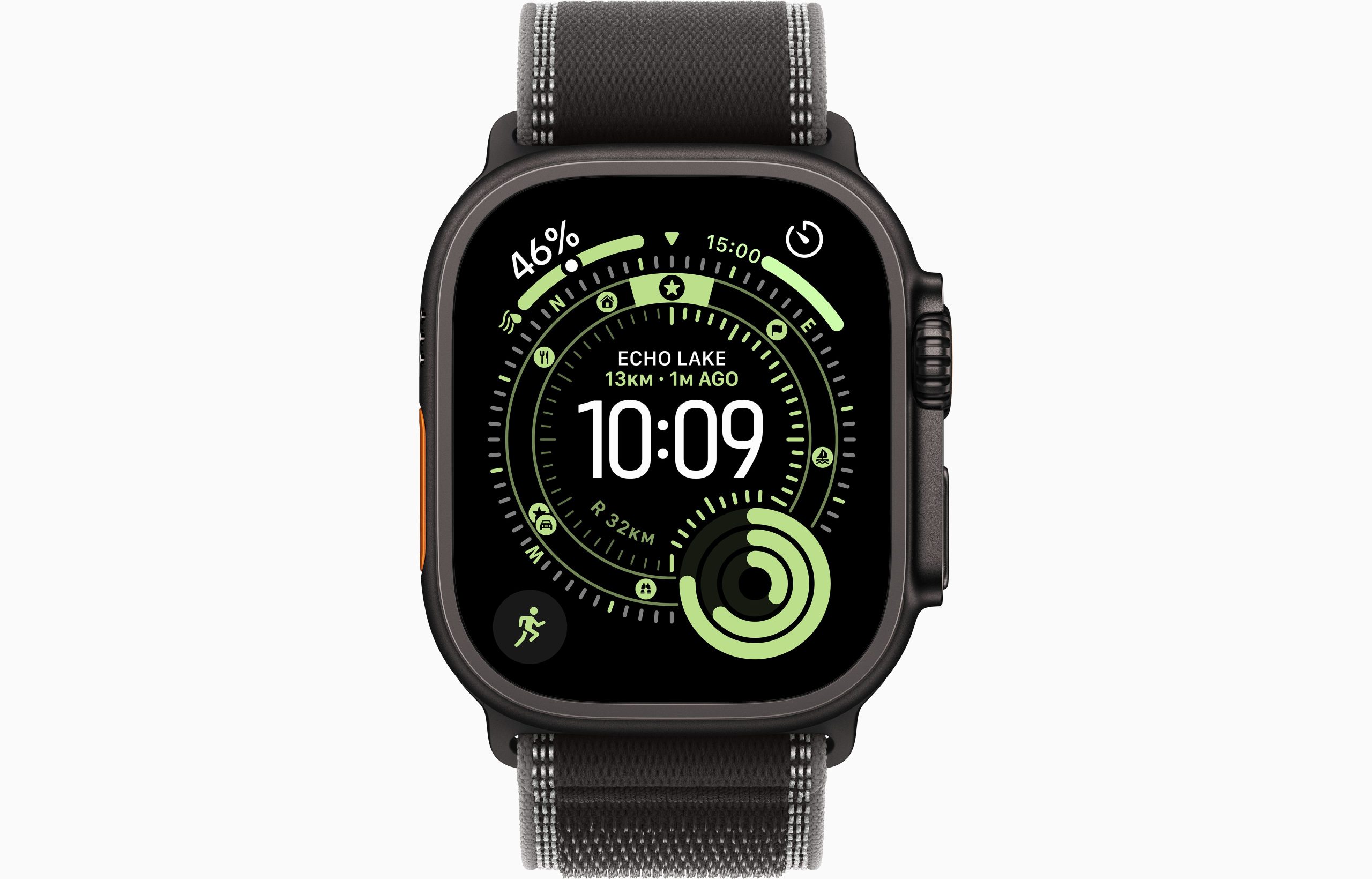 APPLE WATCH ULTRA 3 49MM GPS + CELLULAR BLACK TITANIUM CASE WITH BLACK CHARCOAL TRAIL LOOP BAND M/L MF1H4 thumbnail 2