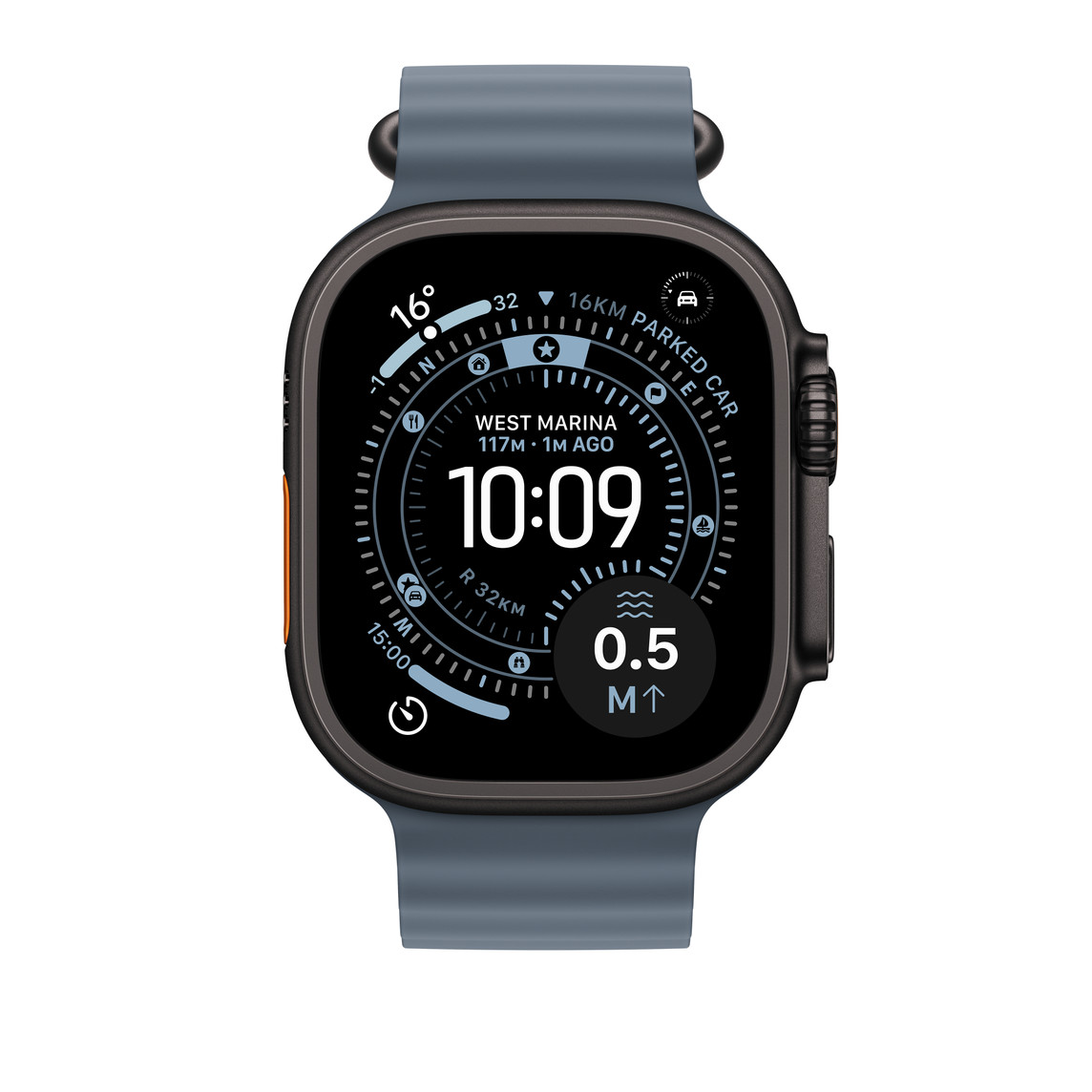 APPLE WATCH 49MM ANCHOR BLUE BLACK TITANIUM OCEAN BAND-MGCJ4ZM/A thumbnail 2