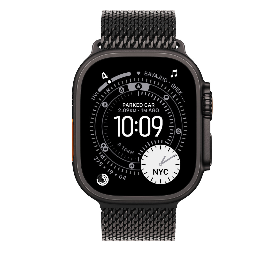 APPLE WATCH 49MM BLACK TITANIUM MILANESE LOOP LARGE MGHU4 thumbnail 3