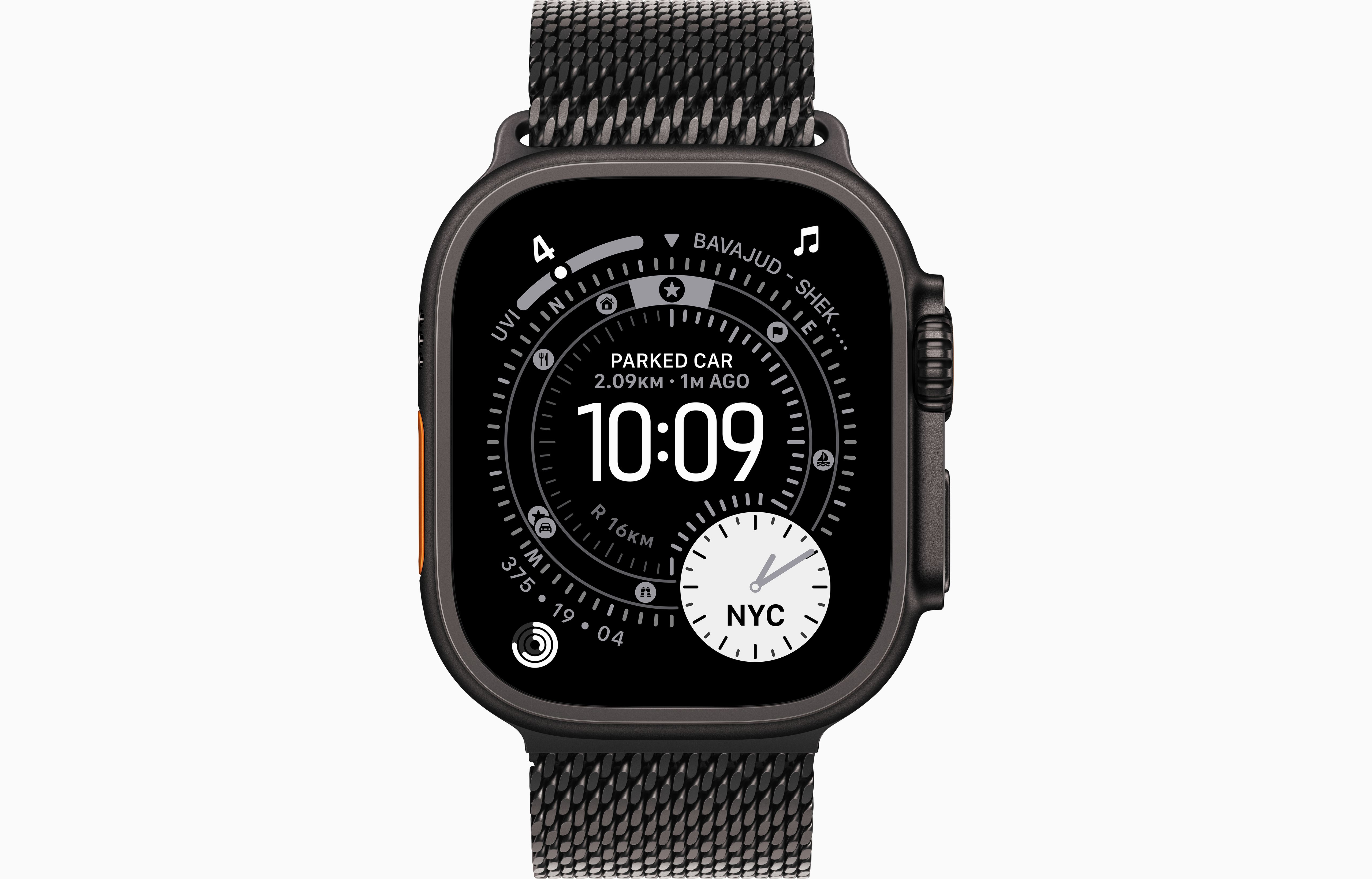 APPLE WATCH ULTRA 3 49MM GPS + CELLULAR BLACK TITANIUM CASE WITH BLACK TITANIUM MILENSE LOOP BAND MEDIUM MF1Q4A thumbnail 2