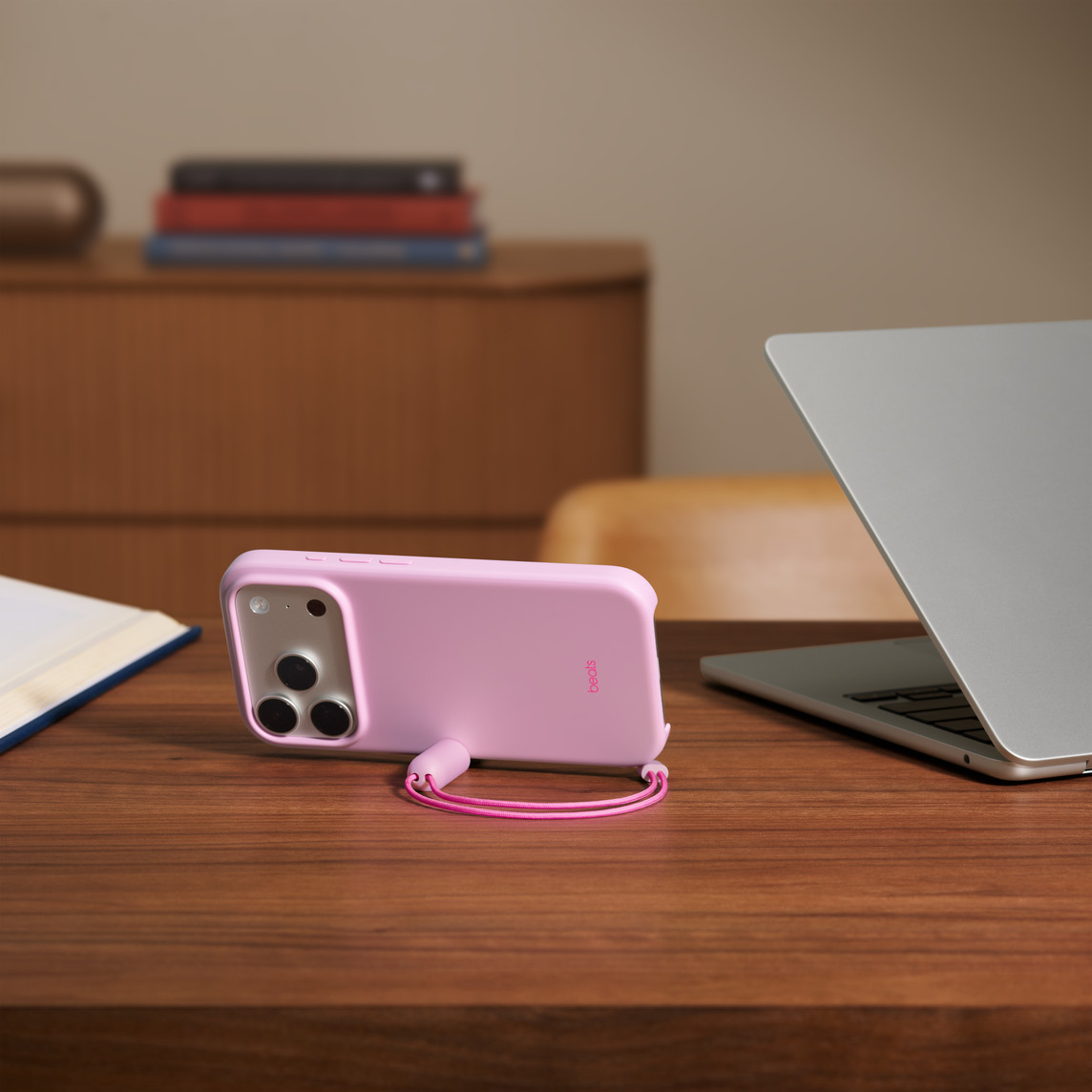 BEATS IPHONE 17 PRO KICKSTAND CASE WITH MAGSAFE AND CAMERA CONTROL PEBBLE PINK MGY84 thumbnail 4