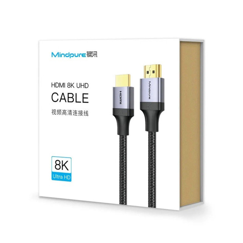 MINDPURE HDMI 8K 2.1 ALUMINIUM ALLOY CABLE BLACK 5M LX10472