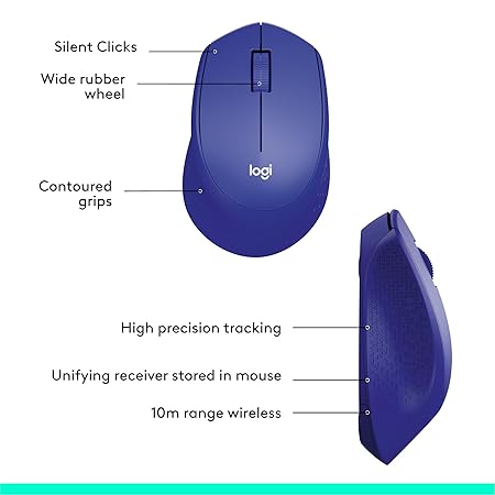 LOGITECH WIRELESS MOUSE M275 BLUE 910-004427 thumbnail 3
