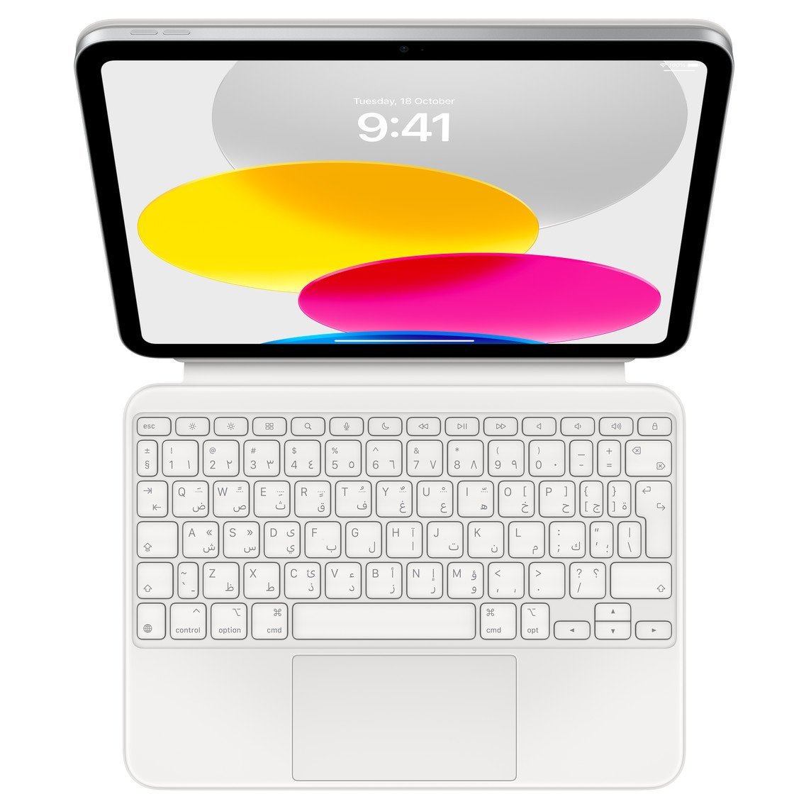 APPLE IPAD 10TH GENERATION MAGIC FOLIO KEYBOARD WHITE ARABIC MQDP3