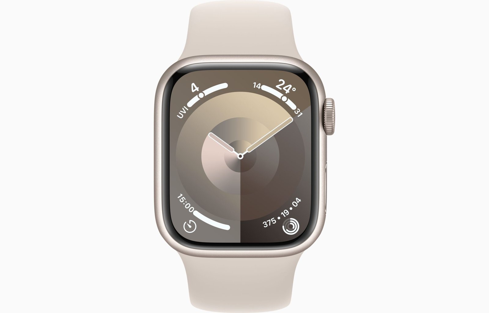 APPLE WATCH SERIES 9 GPS 41MM STARLIGHT ALUMINIUM CASE WITH STARLIGHT SPORT BAND thumbnail 2
