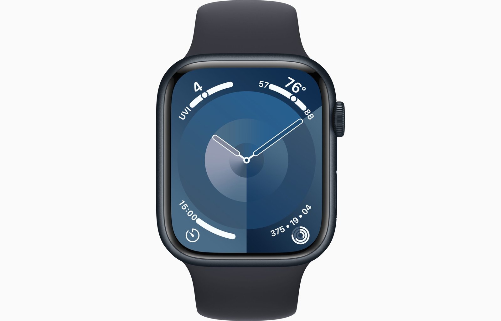 APPLE WATCH SERIES 9 GPS 45MM MIDNIGHT ALUMINIUM CASE WITH MIDNIGHT SPORT BAND thumbnail 2