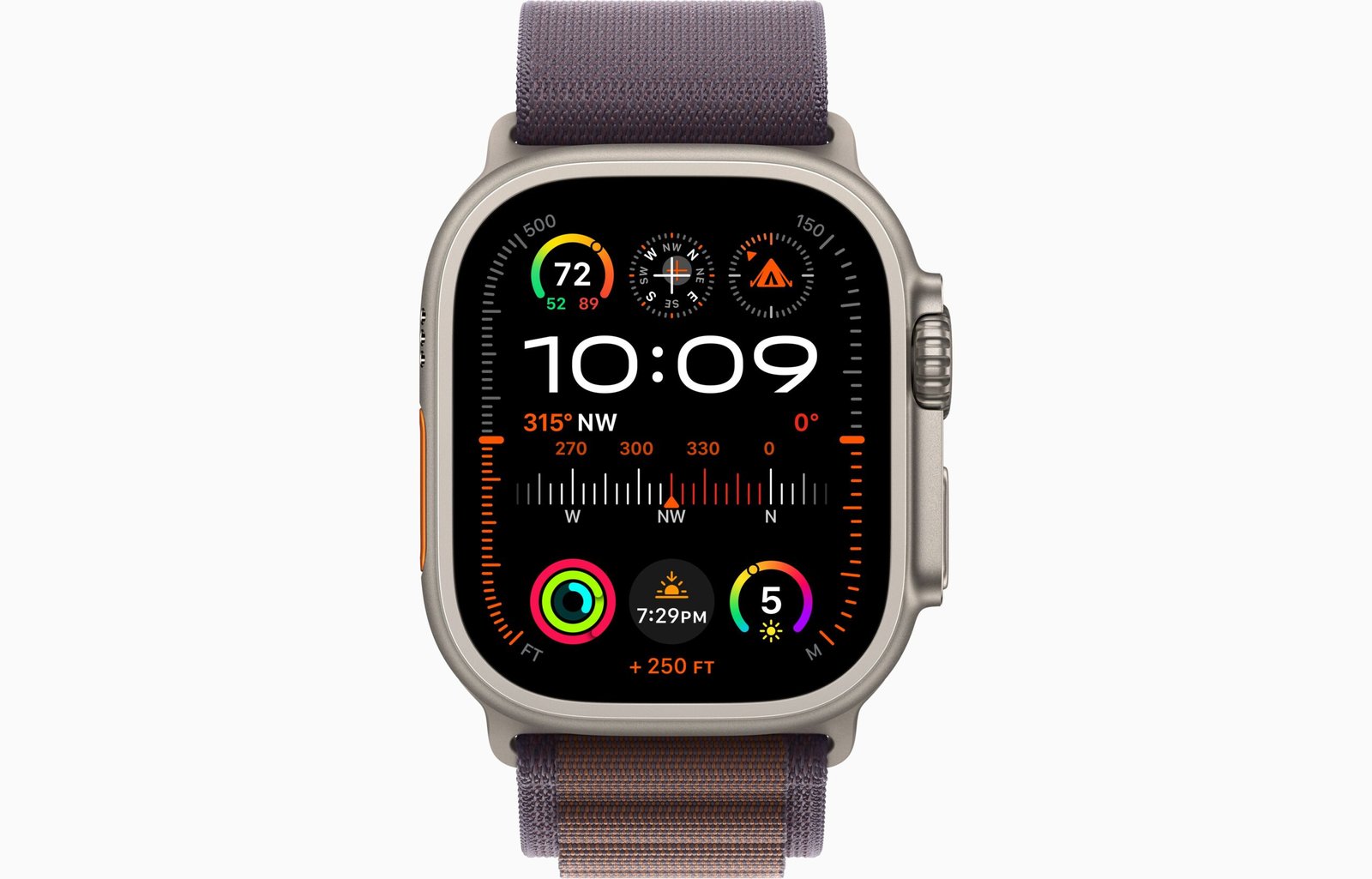 APPLE WATCH ULTRA 2 49MM GPS + CELLULAR TITANIUM CASE WITH INDIGO ALPINE LOOP thumbnail 3