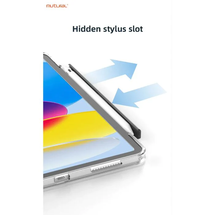 MUTURAL IPAD AIR 13 INCH (M2) QING YA SERIES FOLIO WITH HIDDEN STYLUS SLOT GRAY thumbnail 2