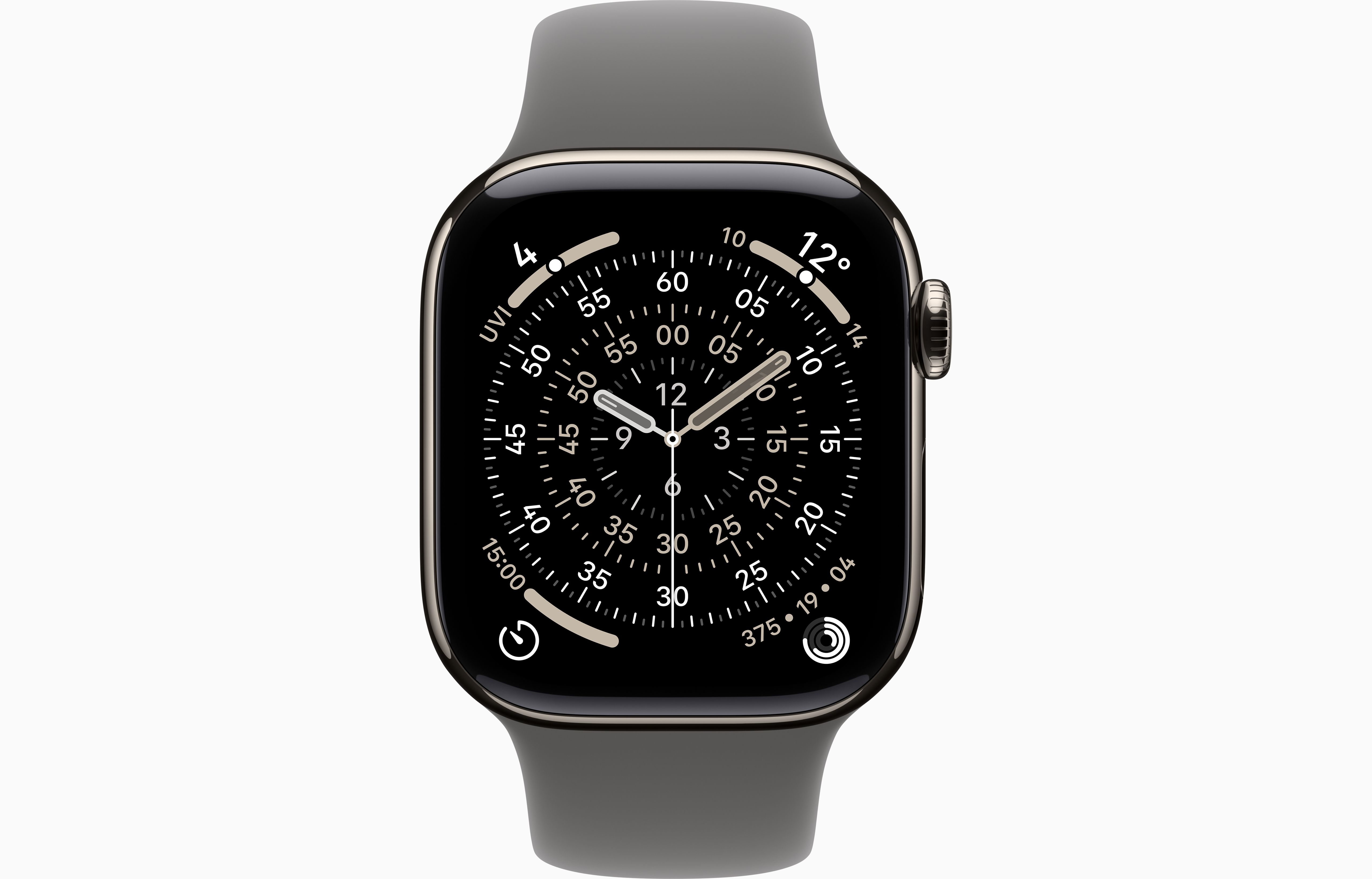 APPLE WATCH SERIES 11 GPS + CELLULAR 42MM NATURAL TITANIUM CASE WITH STONE GRAY SPORT BAND M-L MF8N4 thumbnail 2