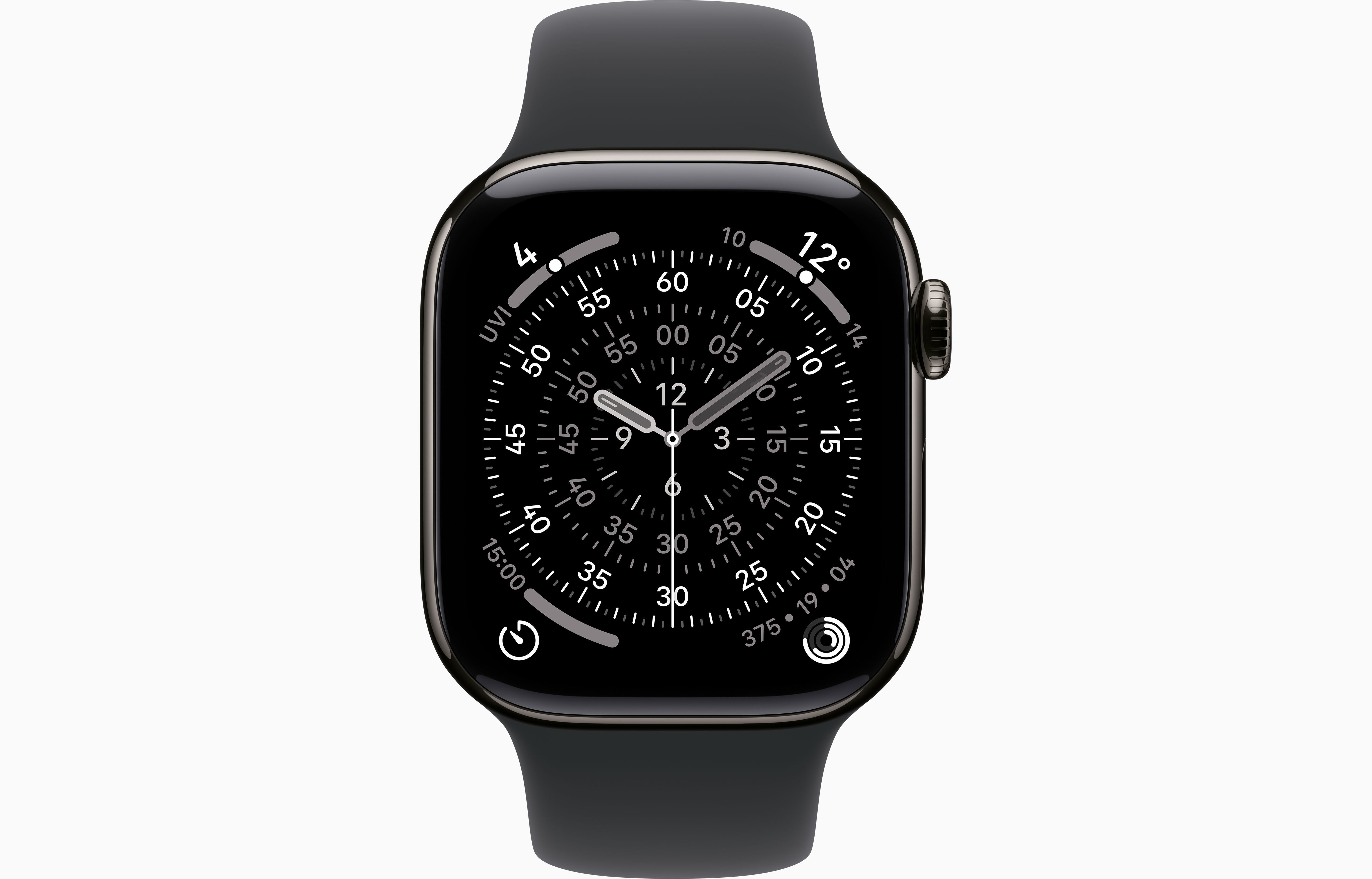 APPLE WATCH SERIES 11 GPS + CELLULAR 42MM SLATE TITANIUM CASE WITH BLACK SPORT BAND M/L MF8T4 thumbnail 3