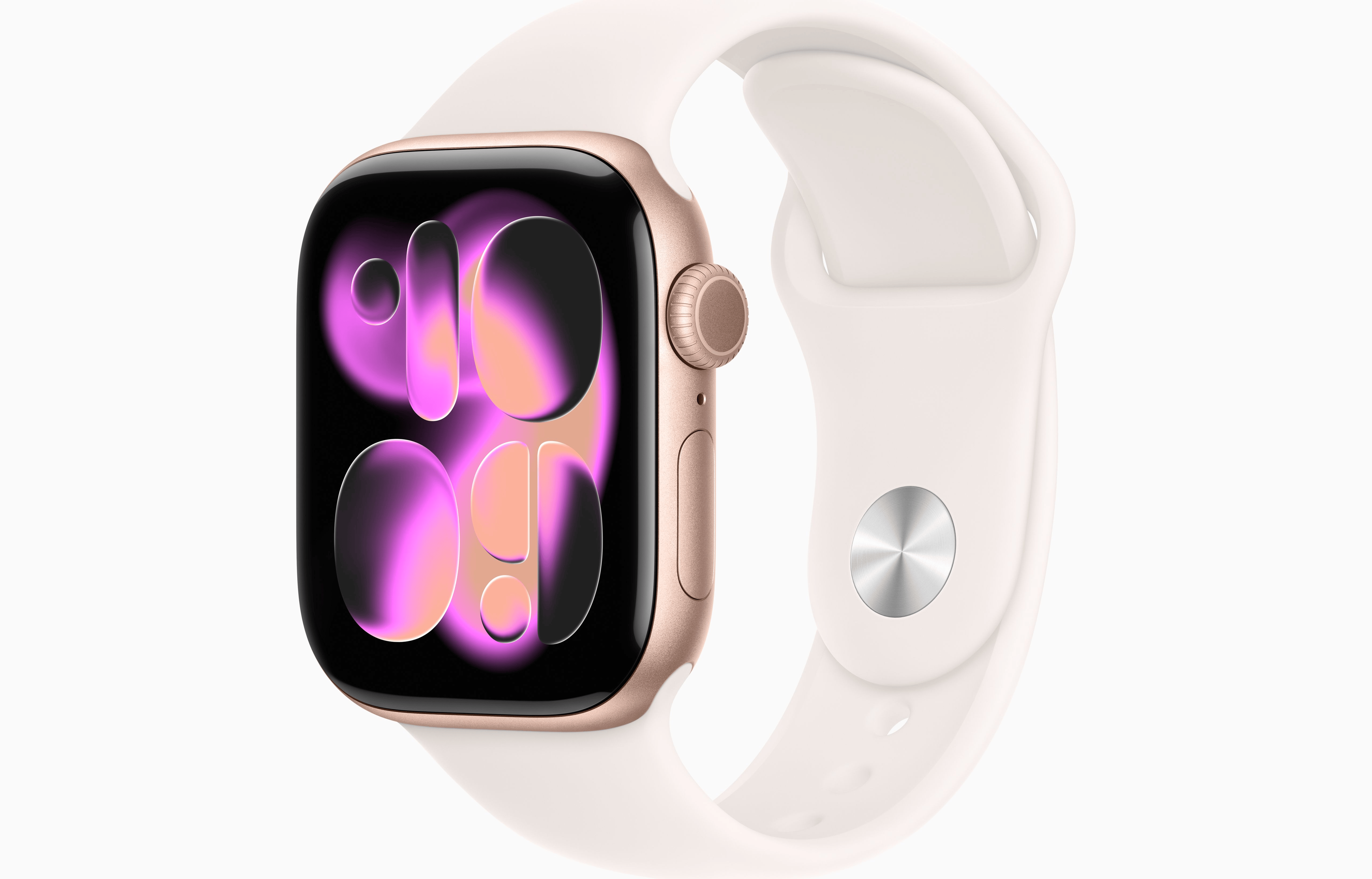 APPLE WATCH SERIES 11 GPS+CELLULAR 42MM ROSE GOLD ALUMINIUM CASE WITH PINK SPORT BAND S-M MF8E4