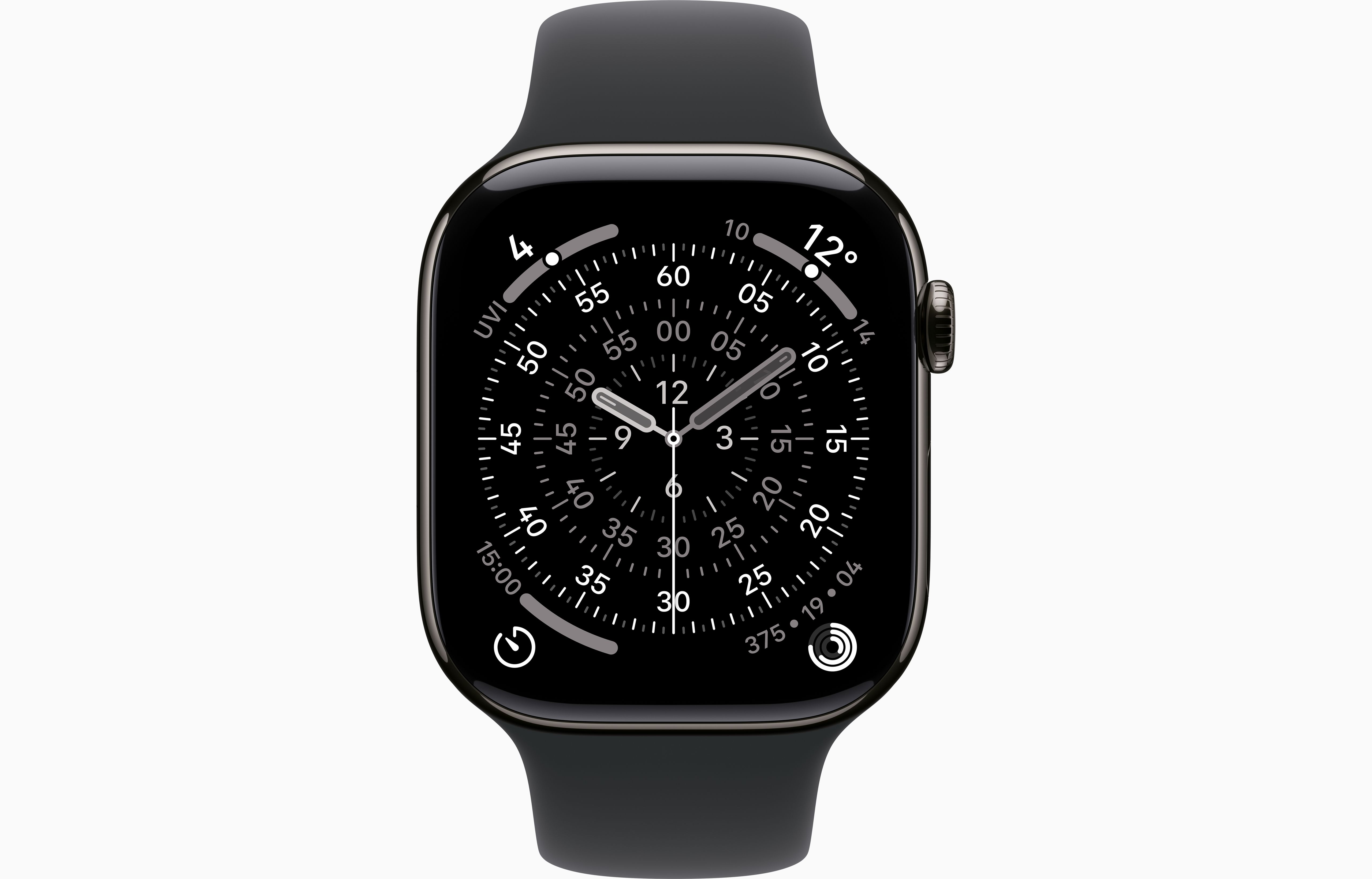 APPLE WATCH SERIES 11 GPS + CELLULAR 46MM SLATE TITANIUM CASE WITH BLACK SPORT BAND ML MFD24 thumbnail 2