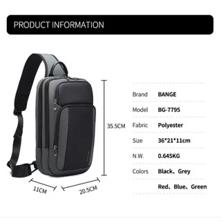 BANGE SLING BAG GREEN BG-7795 thumbnail 3