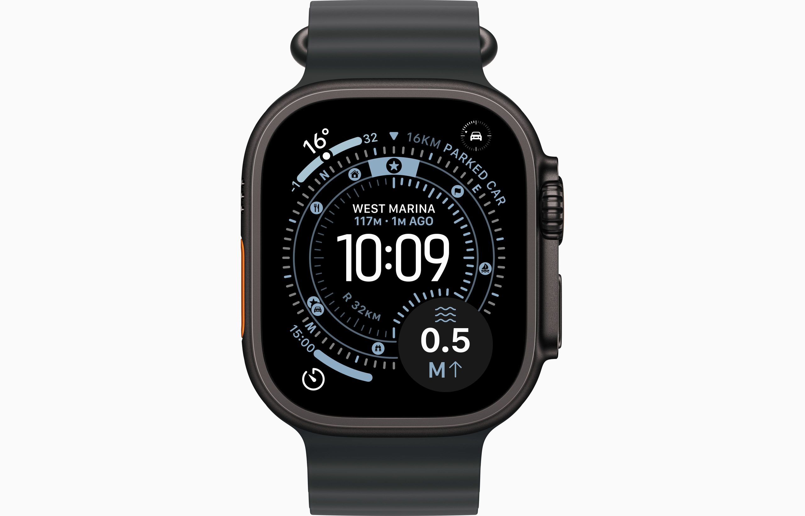 APPLE WATCH ULTRA 3 GPS + CELLULAR 2025 BLACK TITANIUM CASE WITH BALCK OCEAN BAND MF0J4 thumbnail 2
