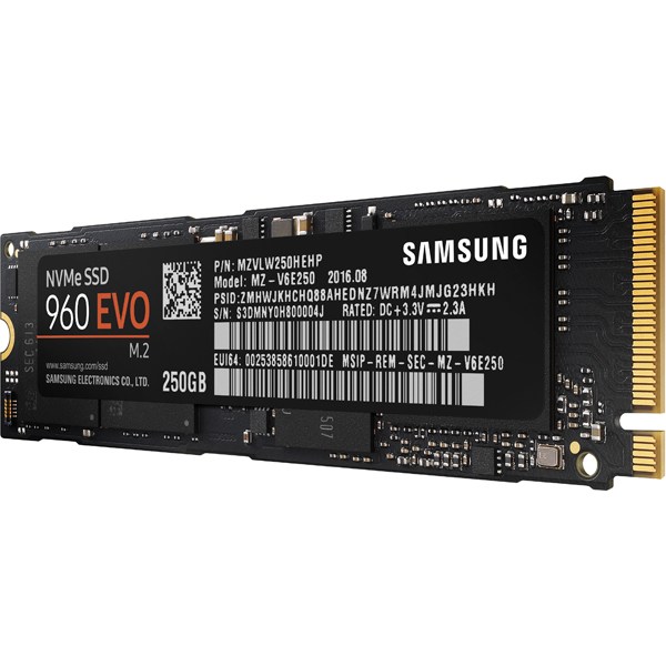 SAMSUNG SSD 960 EVO NVME M.2 250GB MZ-V6E250BW thumbnail 2