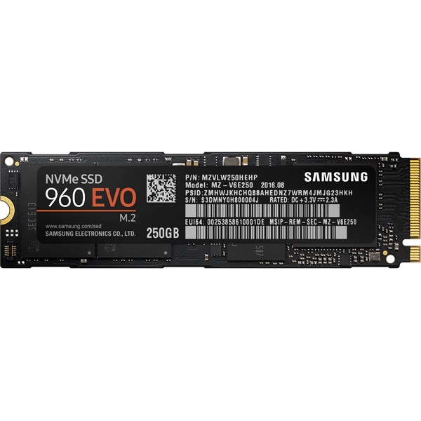 SAMSUNG SSD 960 EVO NVME M.2 250GB MZ-V6E250BW