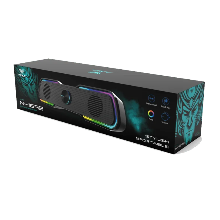 AULA Wind Stylish and Portable Bluetooth Gaming Speaker (Black, N-169BT) - Wireless Audio with Dynamic Sound for Gamers thumbnail 3