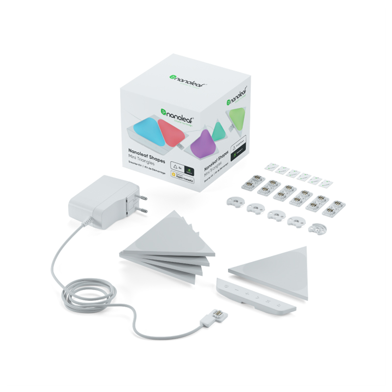 NANOLEAF SHAPES TRIANGLE MINI STARTER KIT WHITE 5 PACK