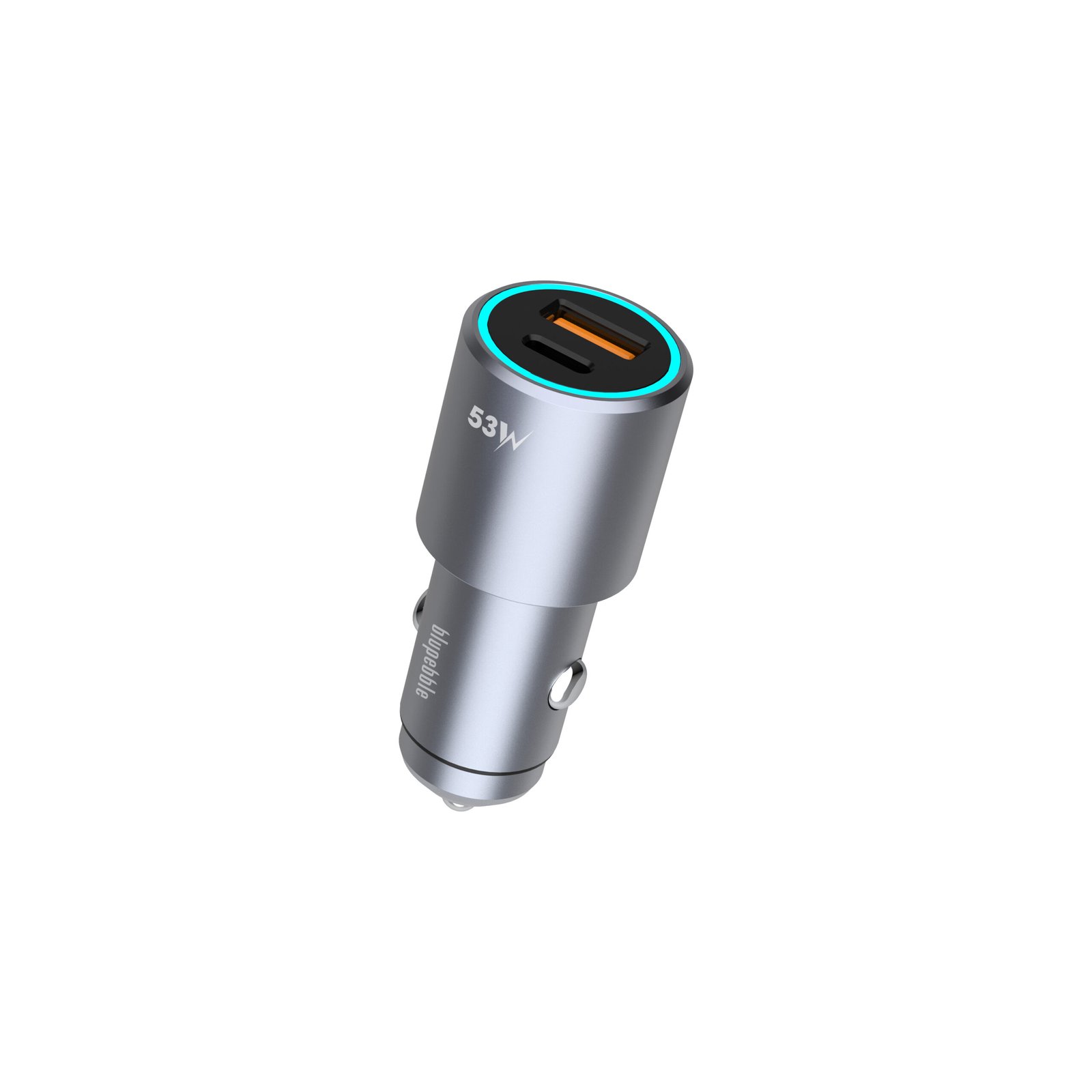 BLUPEBBLE NAVI POWER 53W WITH 1XUSB-C PD AND 1XUSB-A QC CAR CHARGER BP-CC053-SG thumbnail 2