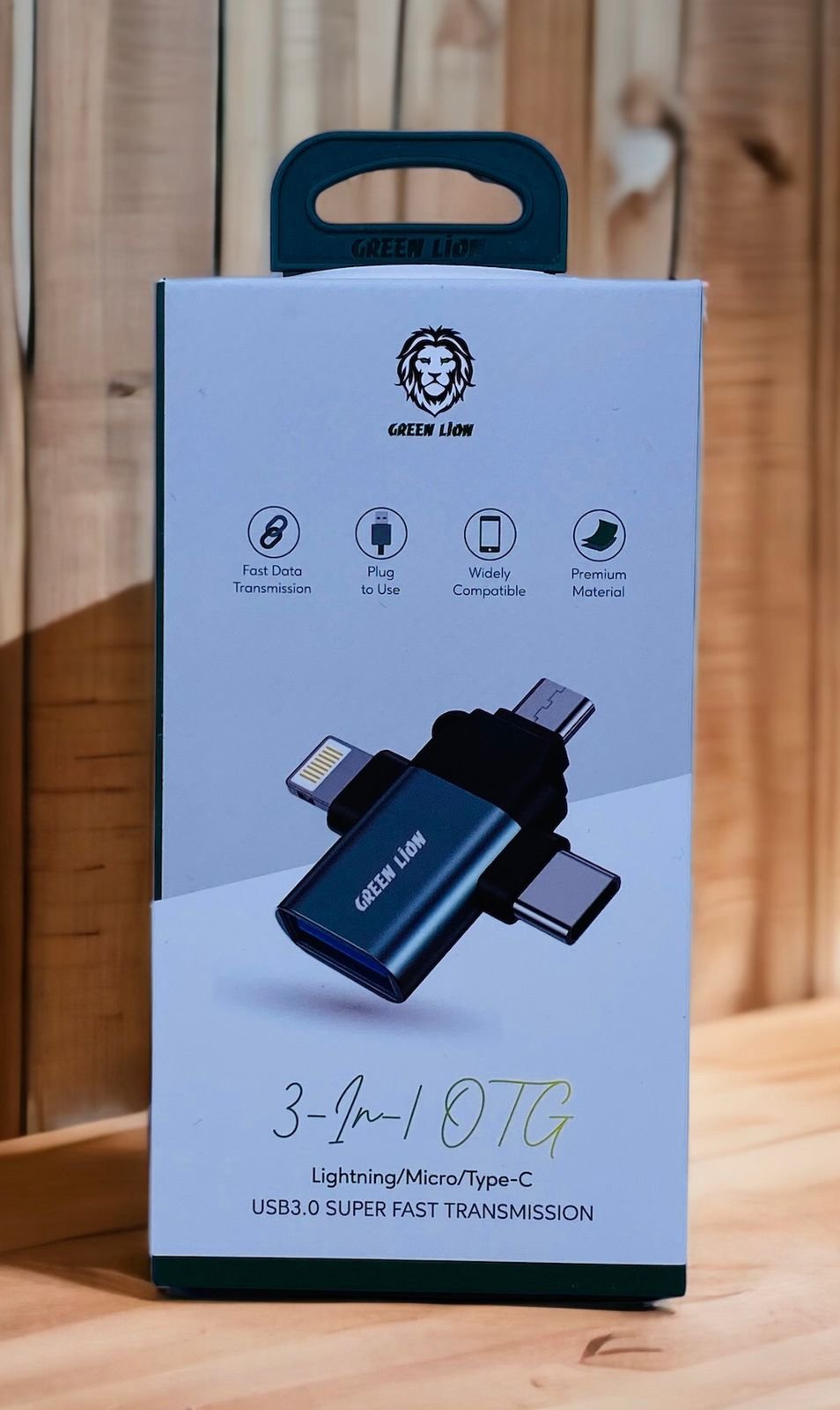 GREEN 3 IN 1 OTG LIGHTNING/MICRO/TYPE-C GRAY GN3IN1OTGGY thumbnail 2