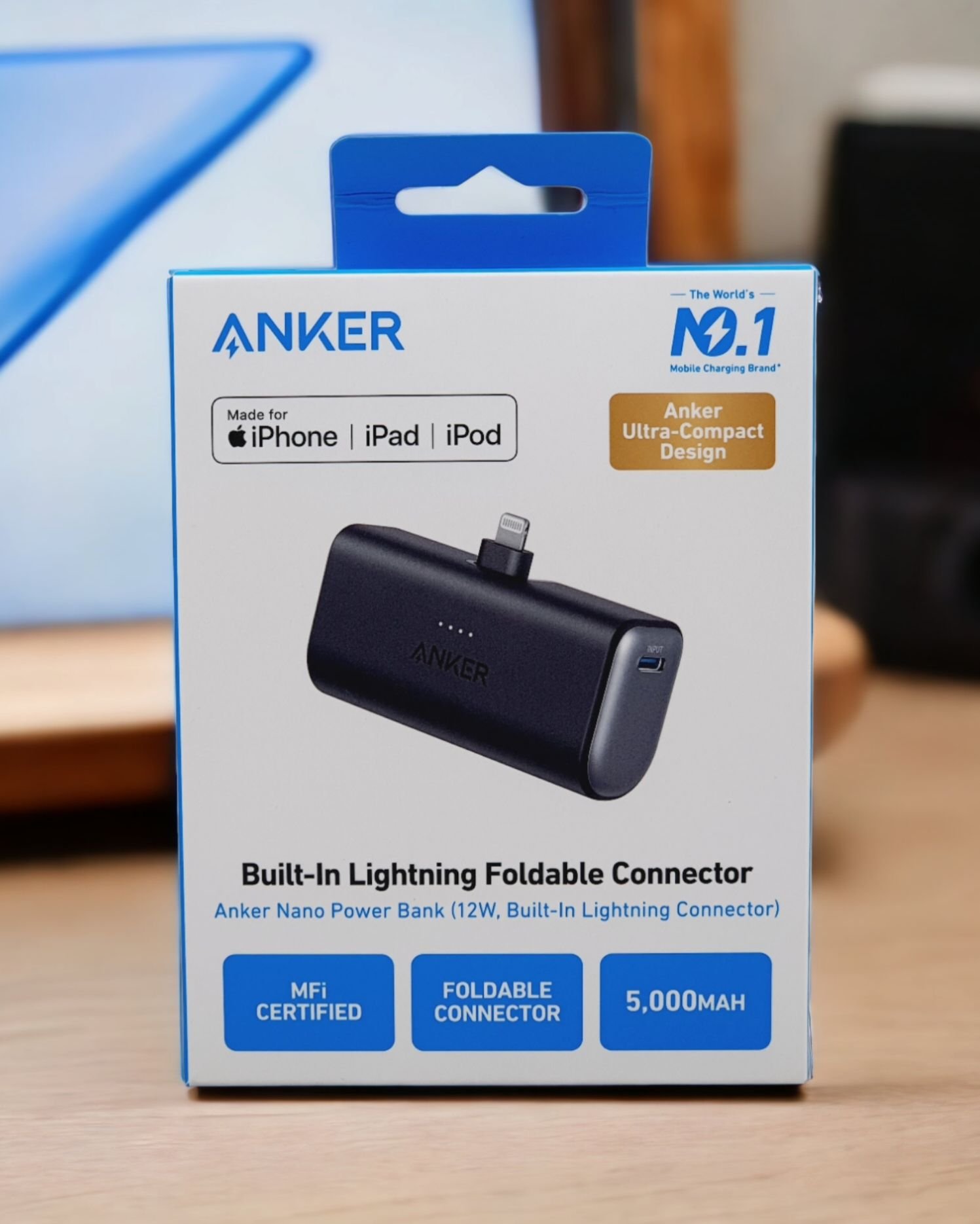 ANKER 621 12W 5000MAH BUILT IN LIGHTNING FOLDABLE CONNECTOR thumbnail 3
