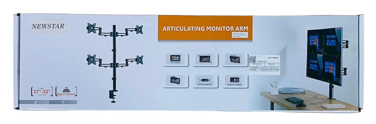 NEWSTAR ARTICULATING MONITOR ARM STAM 17 INCH TO 32 INCH 91-LDT30C048 thumbnail 2