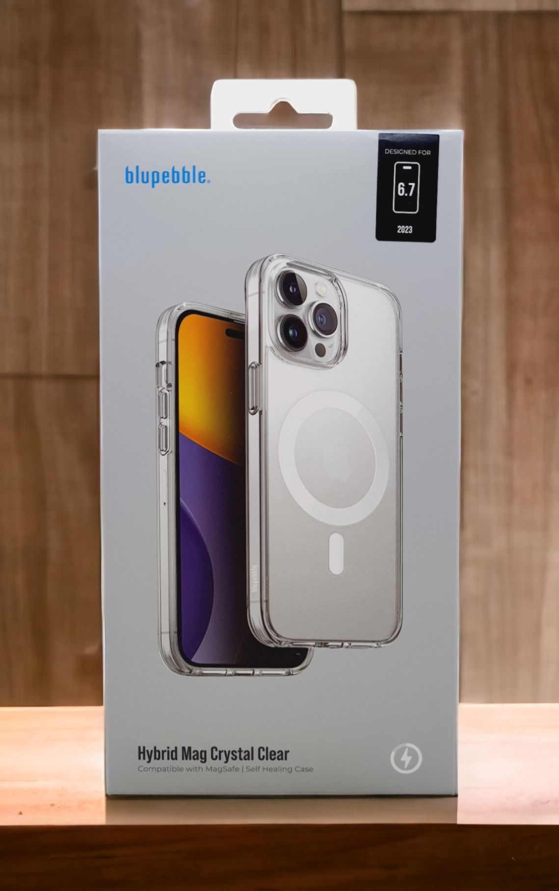 BLUPEBBLE IPHONE 15 HYBRID MAG COMPATIBLE WITH MAGSAFE CRYSTAL CASE CLEAR BP-IPCRYSTAL6.1-15-CL thumbnail 2