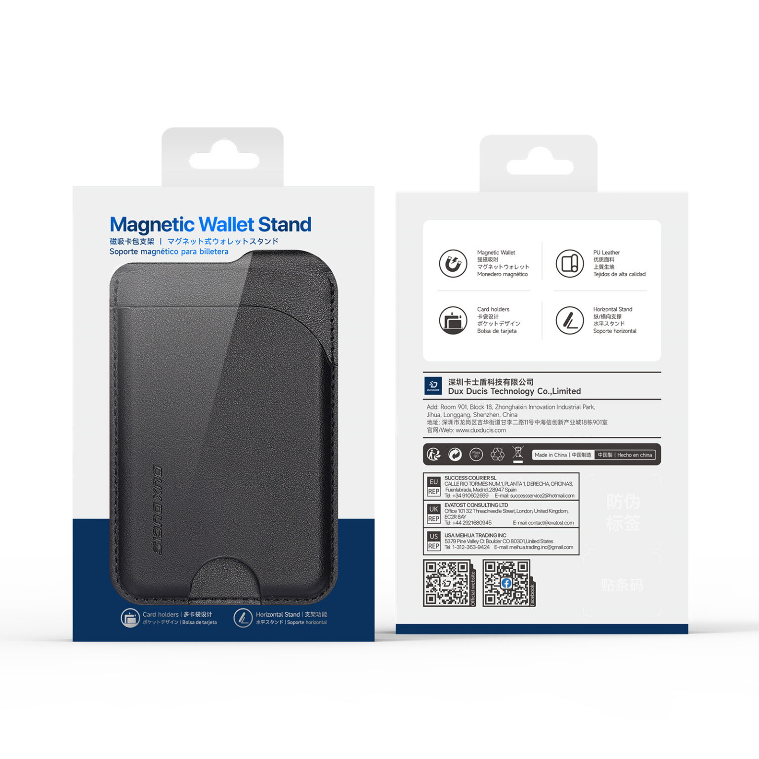 DUXDUCIS NEVA SERIES MAGNETIC WALLET STAND BLACK NEVA0001-CP thumbnail 7