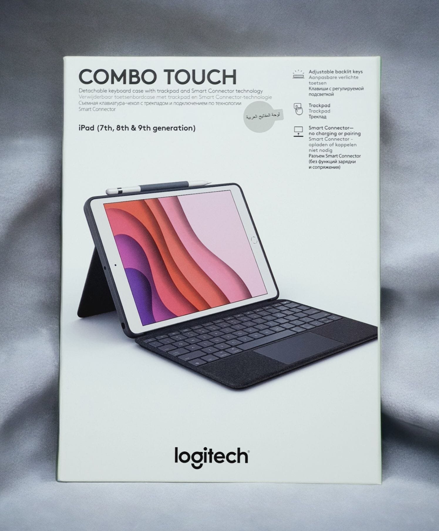 LOGITECH IPAD 7TH GENERATION 10.2 COMBO TOUCH KEYBOARD BLACK 920-009996 thumbnail 3